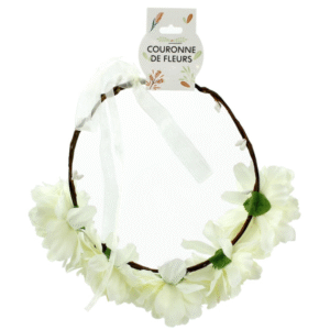 Ajoutez une touche de pureté et d'élégance à vos occasions spéciales avec notre Couronne de Fleurs Blanches, un accessoire classique et polyvalent pour un look enchanteur !