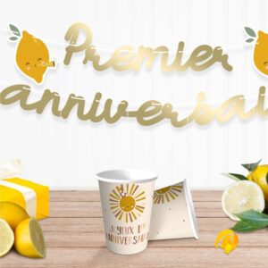 Créez une célébration inoubliable avec notre Guirlande Premier Anniversaire ! Commandez maintenant pour ajouter une touche d'élégance à votre fête.