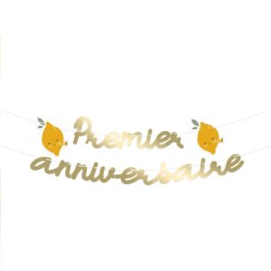 Créez une célébration inoubliable avec notre Guirlande Premier Anniversaire ! Commandez maintenant pour ajouter une touche d'élégance à votre fête.