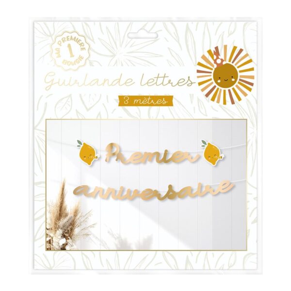 Créez une célébration inoubliable avec notre Guirlande Premier Anniversaire ! Commandez maintenant pour ajouter une touche d'élégance à votre fête.