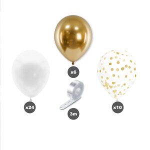 Faites de votre événement une fête chic et inoubliable avec notre Kit Arche à Ballons Party Chic Doré. Commandez dès maintenant et impressionnez vos invités avec une décoration exceptionnelle !