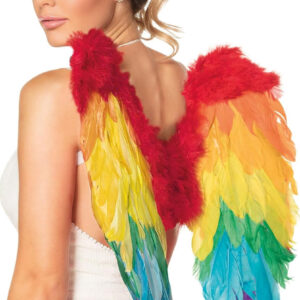 Envolez-vous avec style grâce aux Ailes d'Ange Arc-en-ciel ! En plumes naturelles multicolores, elles sont l'accessoire parfait pour un festival, un carnaval ou une soirée à thème.