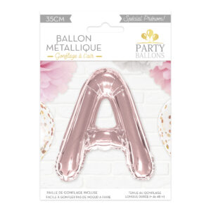Ballon lettre aluminium rose gold