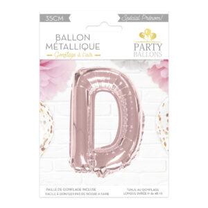 Ballon lettre D rose gold