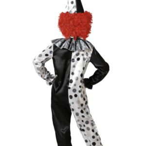 Déguisement clown Arlequin, halloween noir et blanc