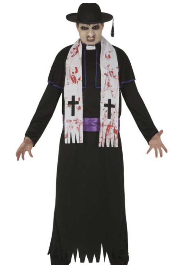 Déguisement prêtre zombie