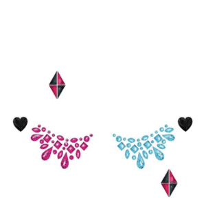 Bijoux de Visage Dangerous Girl – Autocollants audacieux et scintillants pour un look captivant lors de fêtes et événements