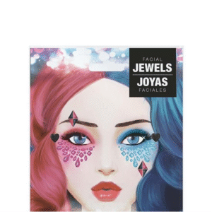 Bijoux de Visage Dangerous Girl – Autocollants audacieux et scintillants pour un look captivant lors de fêtes et événements