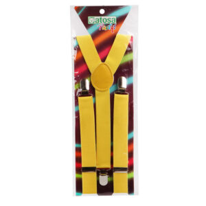 Bretelles jaunes fluo année 80, rétro