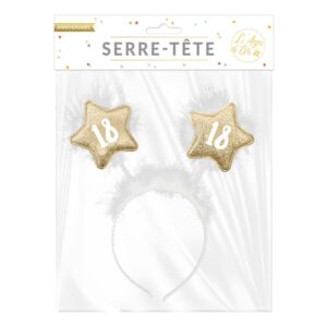 Serre tête anniversaire rose gold age 18