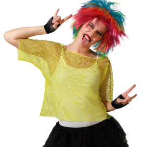 Tee-shirt resille jaune fluo