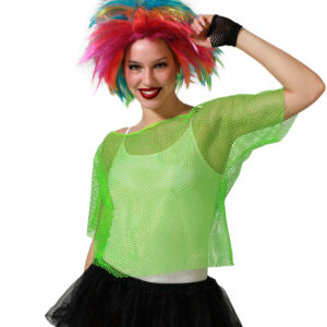 Tee-shirt résille fluo, année 80