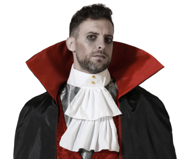 Tour de cou Jabot blanc, accessoire deguisement vampire