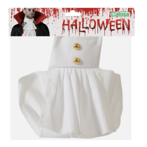 Tour de cou Jabot blanc, accessoire deguisement vampire