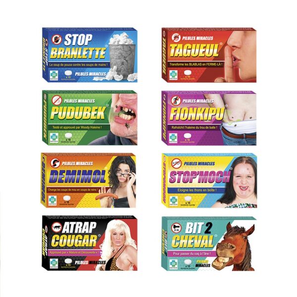 Pilules miracles, humoristique , bonbons sucrés