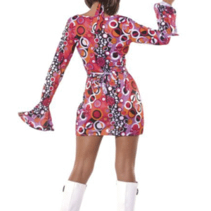 Robe courte disco psychédélique