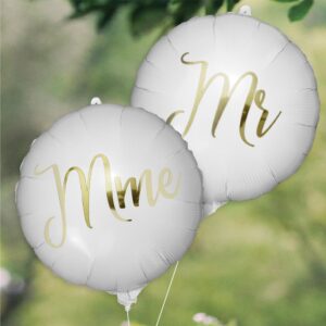 2 BALLONS METAL "MME/MR mariage