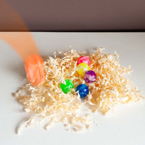 Lot de 6 balles rebondissantes aux couleurs marbrées.