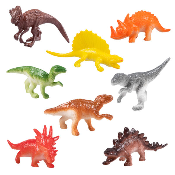 Lot de 8 figurines de dinosaures (T-Rex, Vélociraptor, Tricératops, etc.)