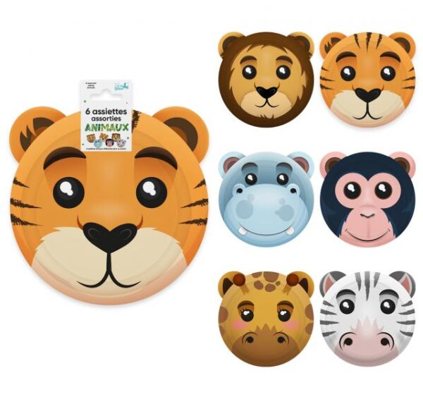 Assiettes-animaux-de-la-jungle anniversaire-enfant