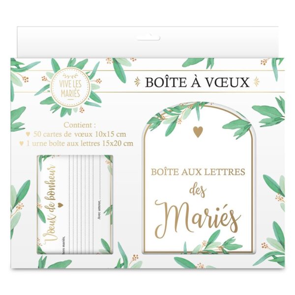BOITE A VOEUX MARIAGE. Pour apporter une adorable touche d'amour à la décoration d'un mariage