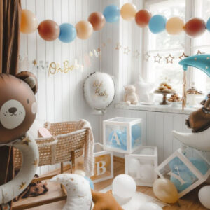 Offrez à votre bébé un voyage dans les étoiles avec notre ballon lune et ourson ! Ce ballon géant et poétique est parfait pour décorer la chambre de votre nouveau-né ou pour célébrer votre baby shower. L'ourson endormi sur sa lune créera une ambiance douce et apaisante, idéale pour accueillir votre bébé dans ce monde. Imaginez les photos que vous pourrez prendre avec ce ballon unique !