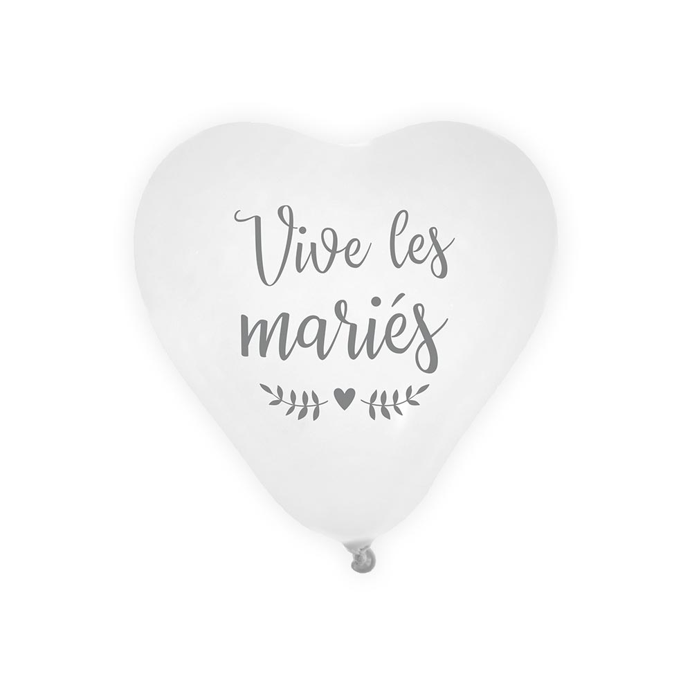 Kit DIY Ballon Aluminium Et Latex Pour Mariage - Message 'Vive Les Mariés', 90 Cm