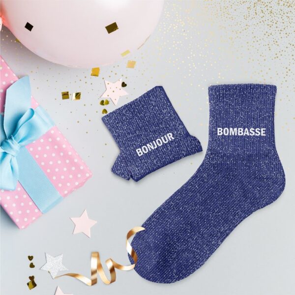 CHAUSSETTES PAILLETTES DUO BONJOUR BOMBASSE. .