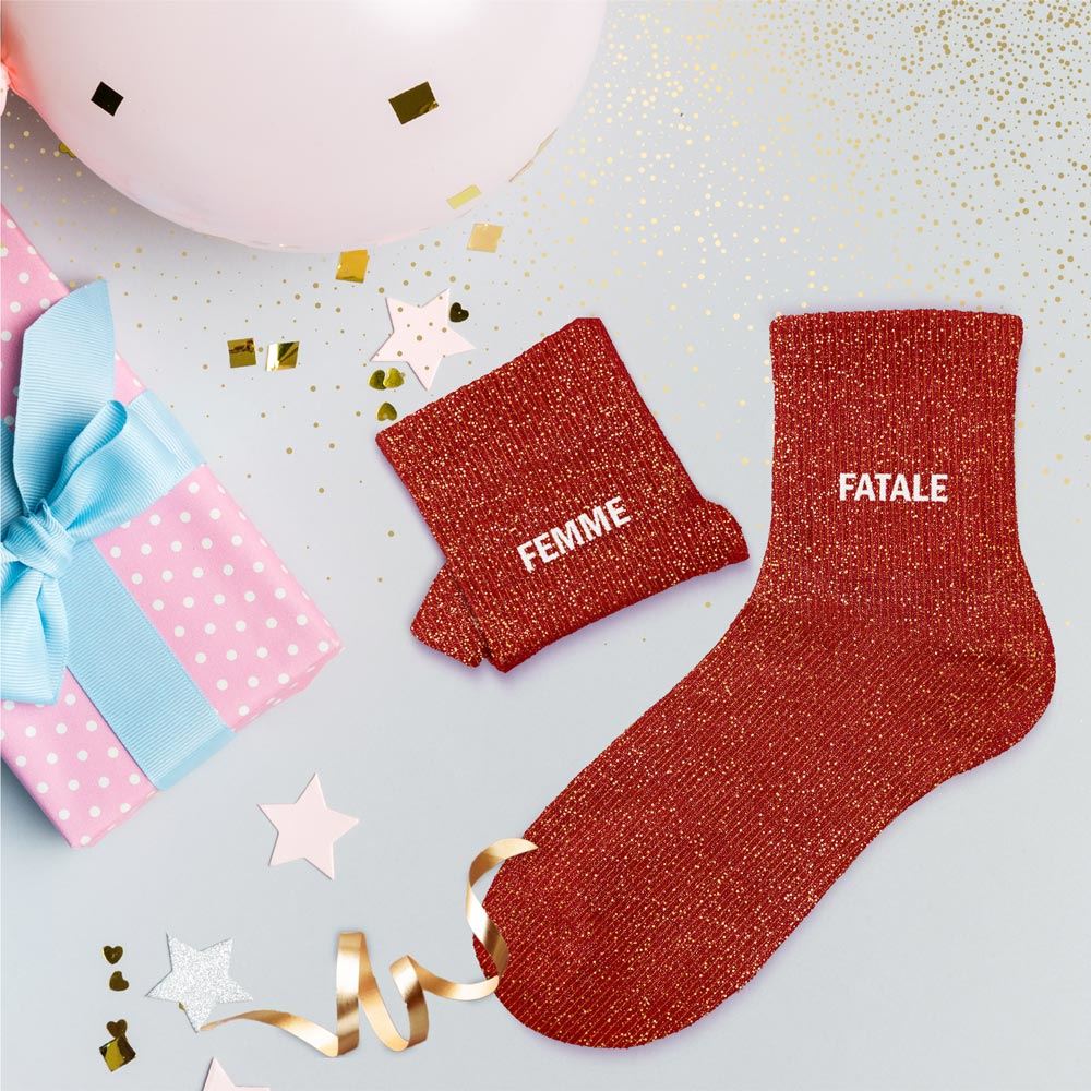 CHAUSSETTES PAILLETTES DUO FEMME FATALE.