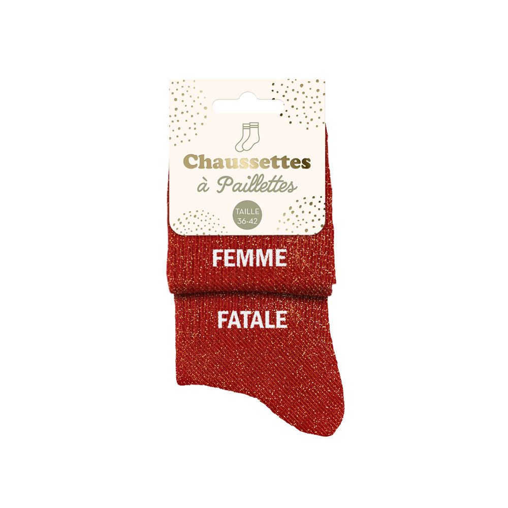 CHAUSSETTES PAILLETTES DUO FEMME FATALE.
