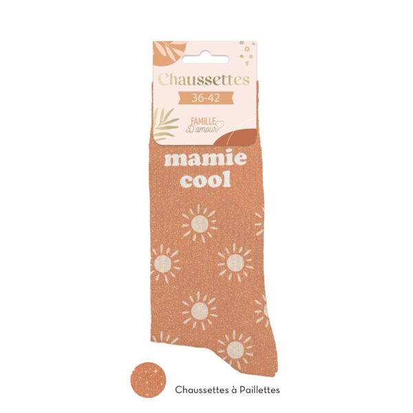 CHAUSSETTES PAILLETTES MAMIE COOL. Faîtes un magnifique cadeau à votre mamie