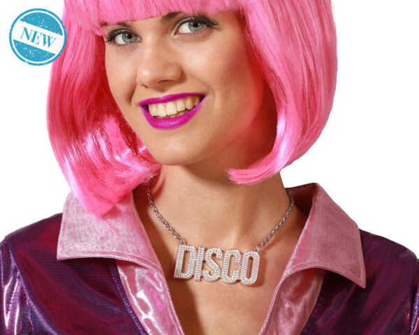 COLLIER DISCO ARGENTÉ