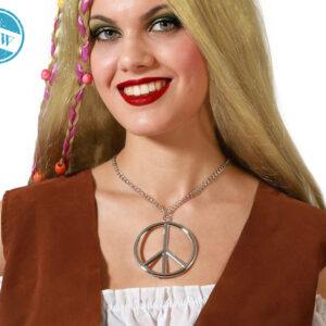 Plongez dans l'ambiance des années 70 avec ce collier hippie argenté, plus cool qu'un concert de rock en plein air !