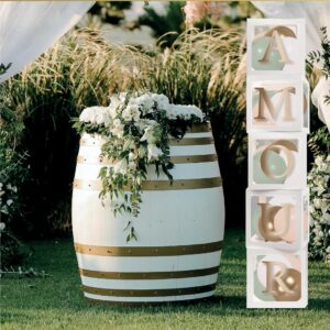 CUBES DECO BLANC 30 X 30 CMS. ballons