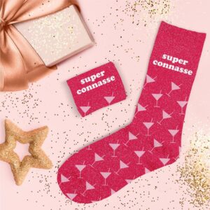 Cadeaux Affectifs. Idéal dans un rayon Accessoires Mode : Textile : Chaussettes Affectives : Chaussettes Super Connasse: Chaussettes.