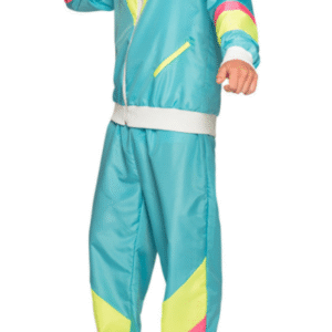 Revivez les années folles avec ce survêtement rétro bleu fluo !