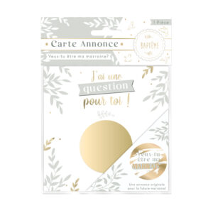 Cette carte à gratter est bien plus qu'une simple carte. C'est un moyen créatif et émouvant de poser une question importante. Imaginez la surprise et la joie de votre future marraine en découvrant votre demande !