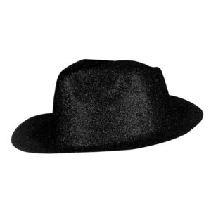 Chapeau tribly, borsalino, paillettes noir accessoire déguisement
