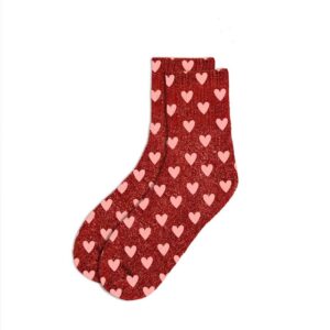 Chaussettes courtes rouges à paillettes avec motif cœur, taille unique 36-42, idéales pour un look romantique, festif et original, parfaites pour la Saint-Valentin et les occasions spéciales.