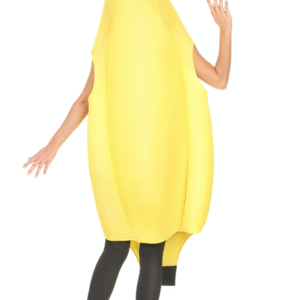 Déguisement banane adulte, combinaison jaune et noire pour soirées déguisées, Carnaval, fêtes à thème et enterrements de vie de célibataire