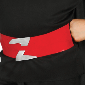 Déguisement de Bandit masqué comprenant une cape, une ceinture, un chapeau, une chemise, un loup et un pantalon, idéal pour les soirées costumées, Halloween, le Carnaval ou les pièces de théâtre