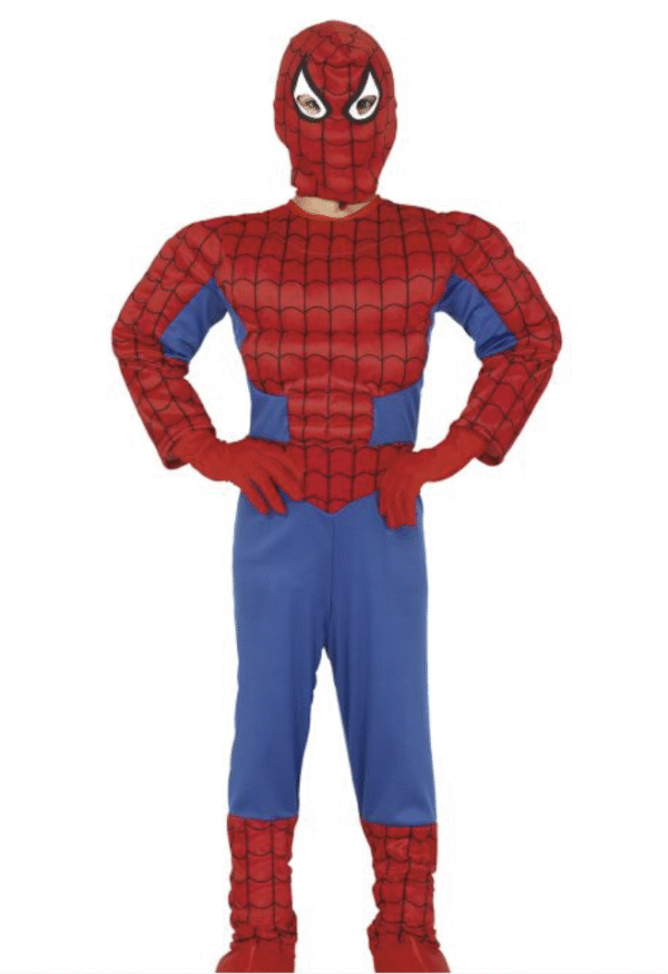 Déguisement super héros musclé, araignée