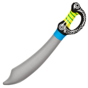 Épée de pirate gonflable en plastique, 70 cm. Accessoire de déguisement idéal pour une soirée à thème pirate, un carnaval ou Halloween