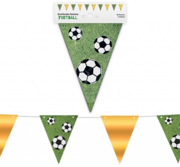 Guirlande ballons de foot et terrain pour anniversaire ou fête