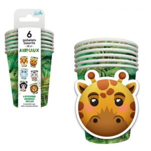 Gobelets-animaux-theme-jungle-anniversaire-enfant.