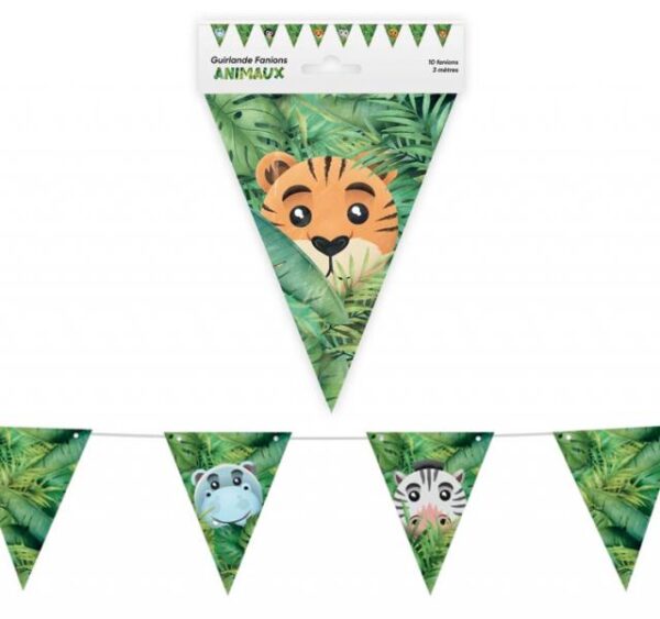 Guirlande-fanions-animaux-anniversaire-enfant-theme-jungle