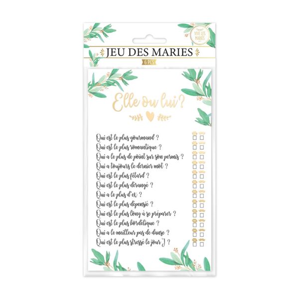 JEU ELLE ET LUI MARIAGE