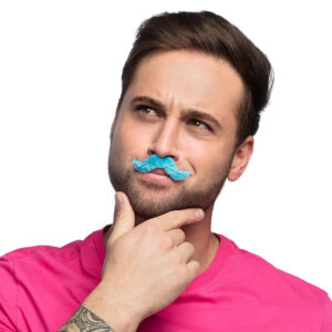 Lot de MOUSTACHE couleur assortis fluo HOMME