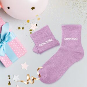 Mode-Beaute.-Ideal-pour-un-rayon-Textile-Mode-Toutes-Saisons-Chaussettes-Paillettes-Duo-Depareillees-Chaussettes princesse-connasse.