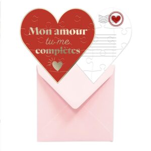 PUZZLE CŒUR + ENVELOPPE SAINT VALENTIN-Amour